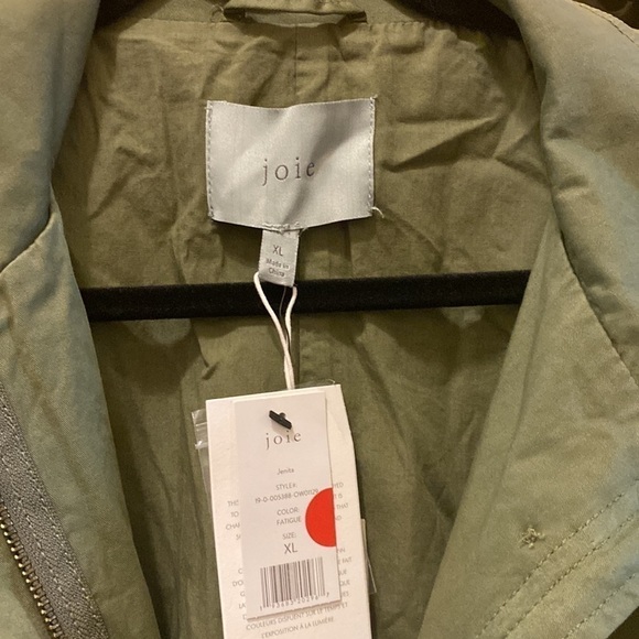 Joie Jenita Stretch Cotton Field Jacket Utility Size XL - Picture 7 of 8
